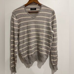 CLUB MONACO‎ Merino Wool Striped Lightweight Sweater